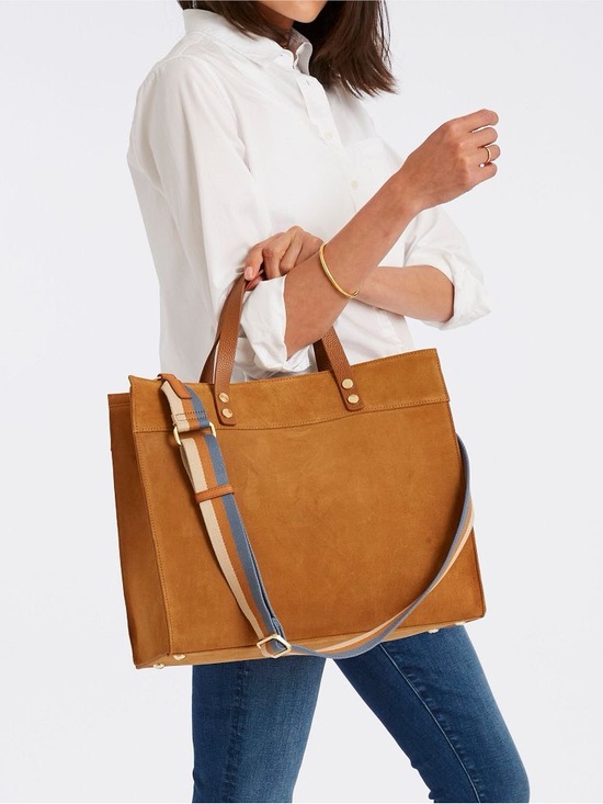Mark & Graham Handbags - Mark & Graham Tan Suede Tote Bag